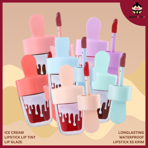 Ice Cream Lipstick Lip Tint Glaze Longlasting Waterproof Lipstick Es Krim - LA211