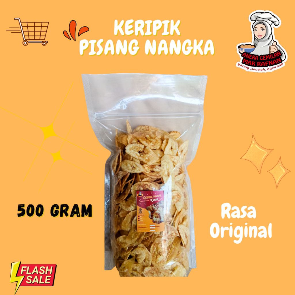 

Keripik Pisang Original Gurih Renyah Enak 500g