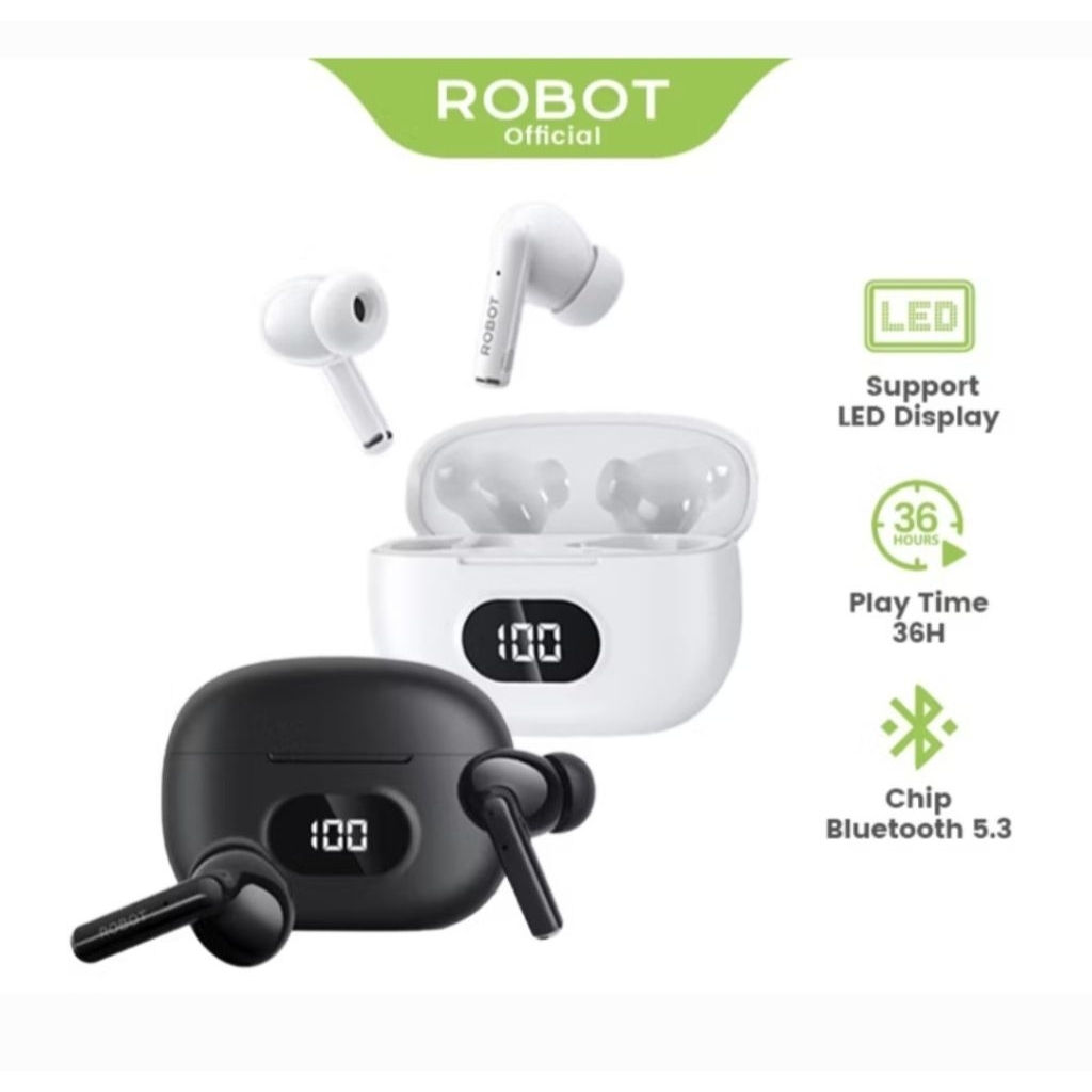 robot airbuds t70 / tws robot airbuds t70 / handsfree bluetooth tws airbuds t70 robot / headset blue