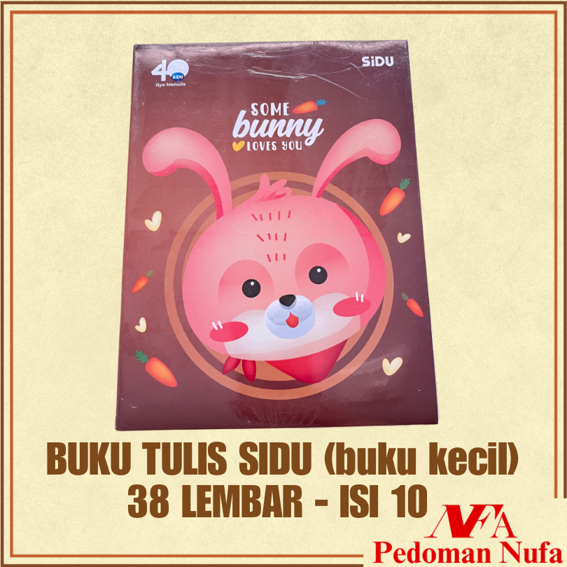 

NUFA Buku Tulis Sidu Sinar Sidu Dunia 38 Lembar ( Pak 10 Buku )