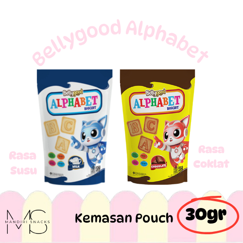 

BELLYGOOD Biskuit Alphabet Pouch Rasa Coklat dan Susu 30 Gr