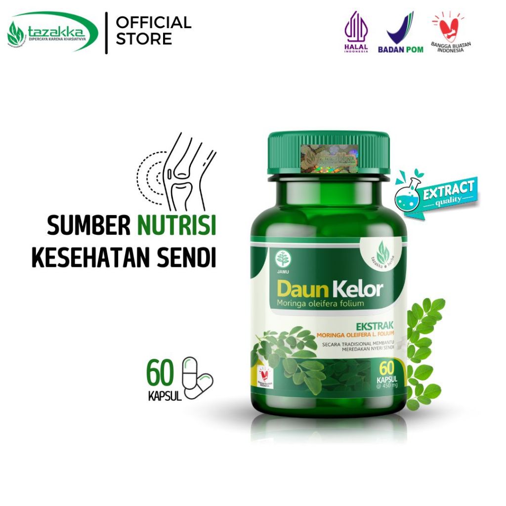 

Herbal Kapsul Daun Kelor Ampuh Mengobati Nyeri Sendi Pegal Linu Dan Capek Ooriginal Tazakka