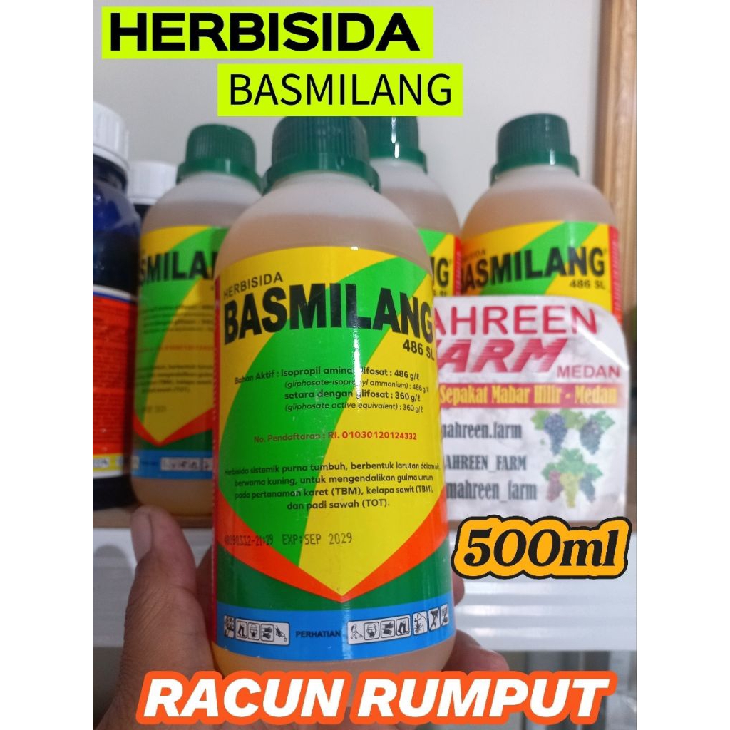 HERBISIDA BASMILANG 486SL RACUN PEMBASMI RUMPUT LIAR 500ML