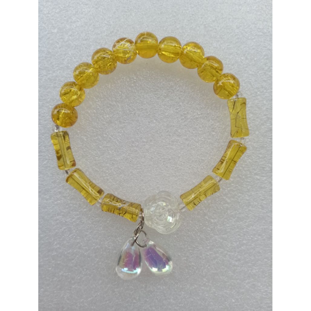 Gelang Bambu bulat warna kuning