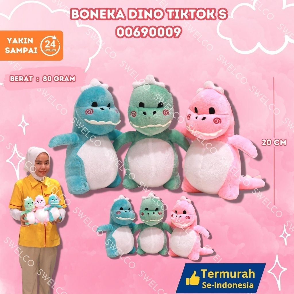 BONEKA DINO TIKTOK S TIREX KECIL S