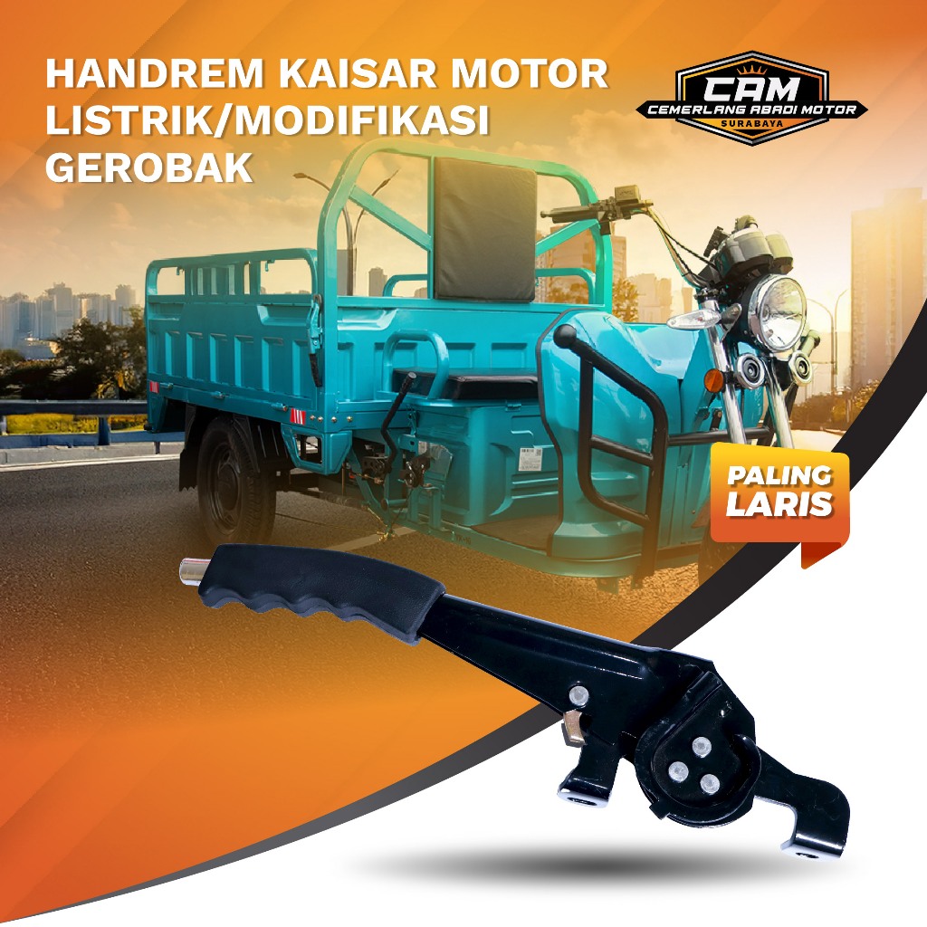 Hand Rem Tangan Motor Listrik Roda 3 Kaisar Modifikasi Motor Roda 3 Handbrake  [CAM