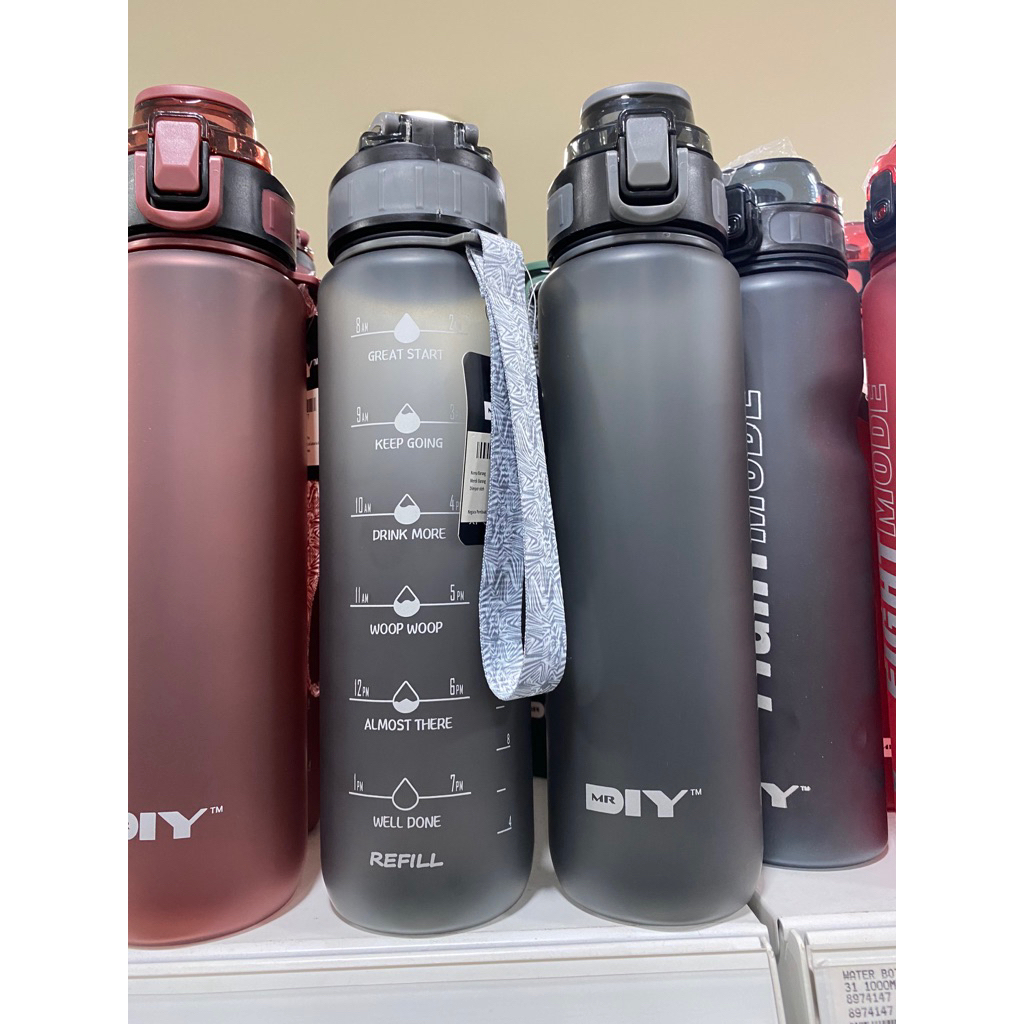 MR DIY - Tumbler Botol Minum 1000 ml / 1 liter - Water Bottle Sport Aesthetic