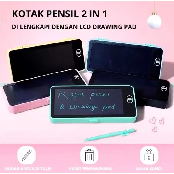 

Promo Kotak Pensil 2in1 LCD/Kotak Pensil Case LCD Writing Drawing Box Multifungsi