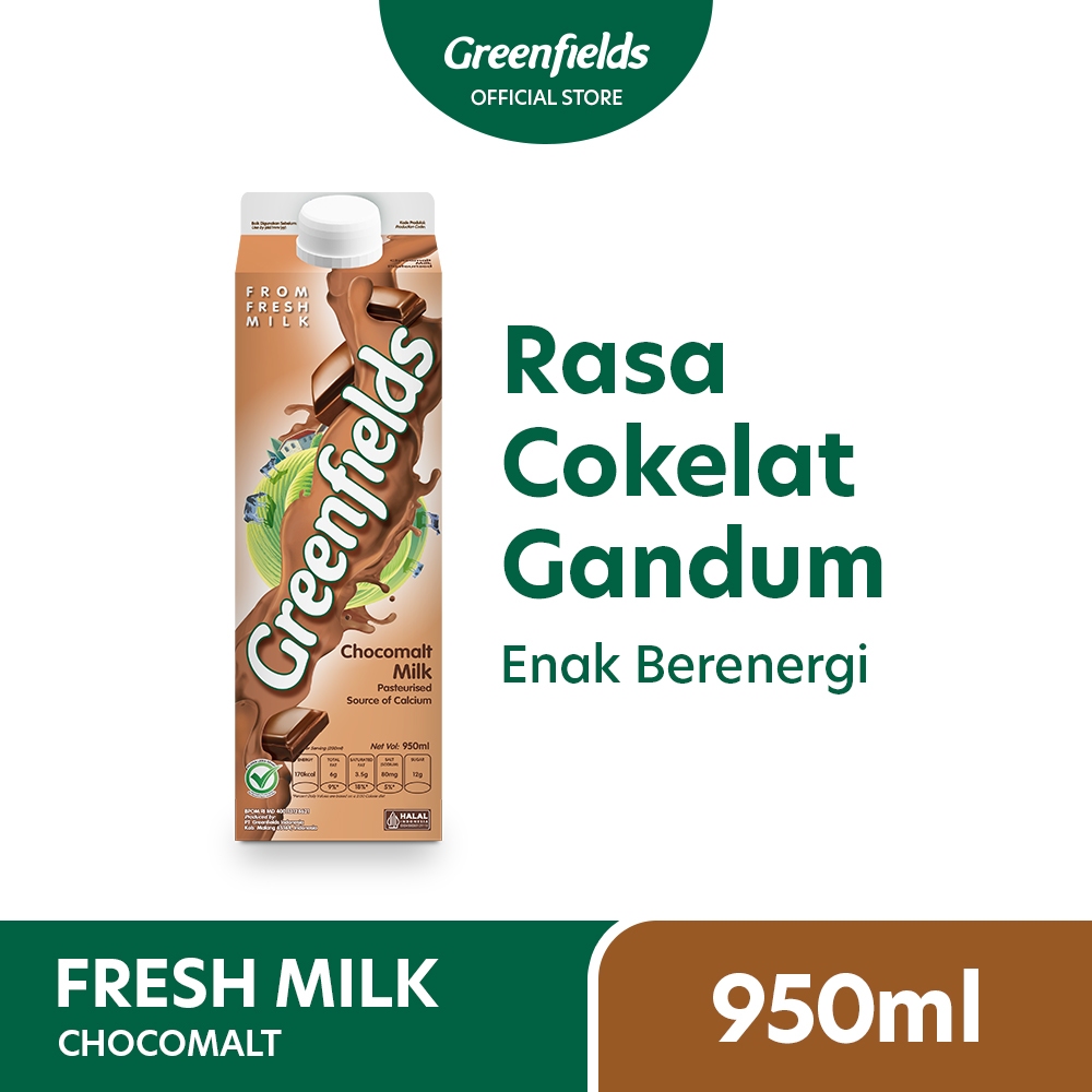 

[Special Price] Greenfields Fresh Milk Chocomalt 950 mL - Susu Segar Pasteurisasi Cokelat Gandum