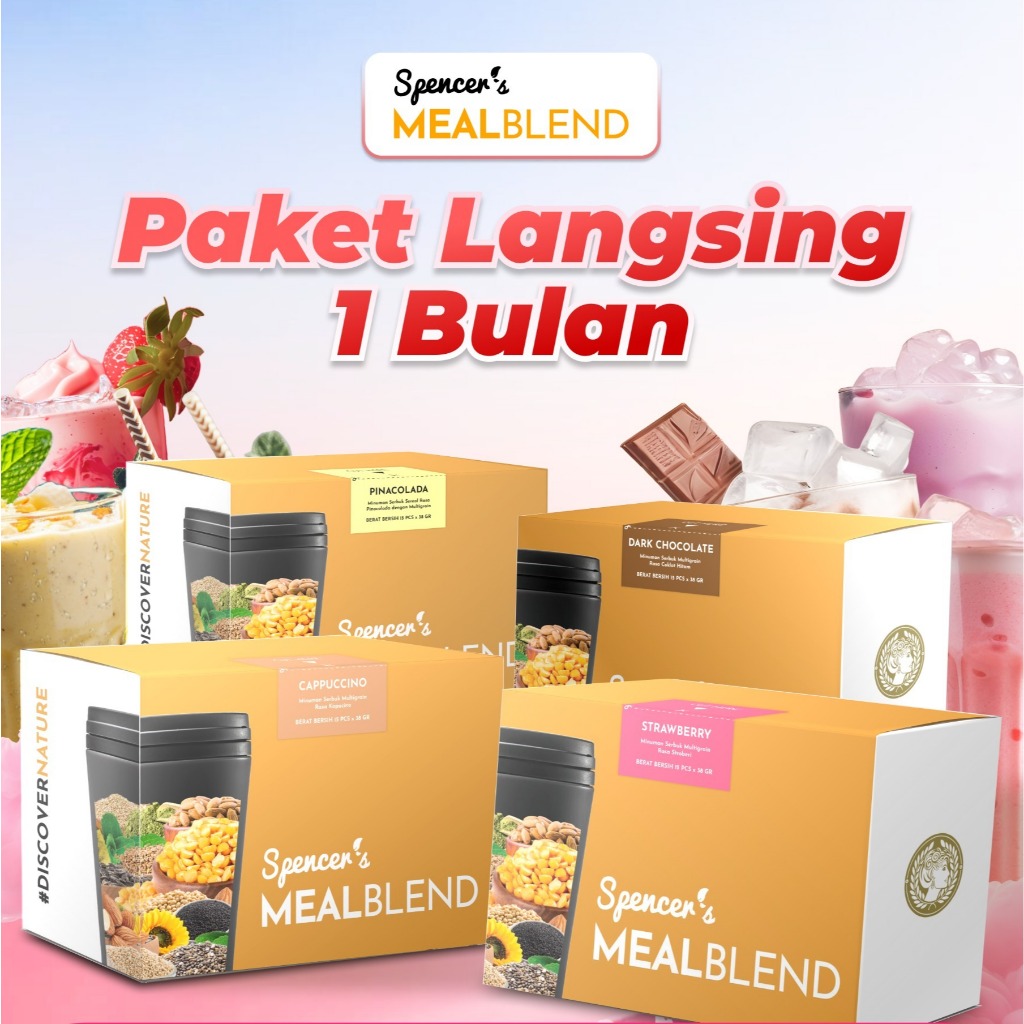 

Spencer Meal Blend Paket 4 BOX Spencer's Mealblend Multigrain Meal Replacement Langsing (60 Sachet)