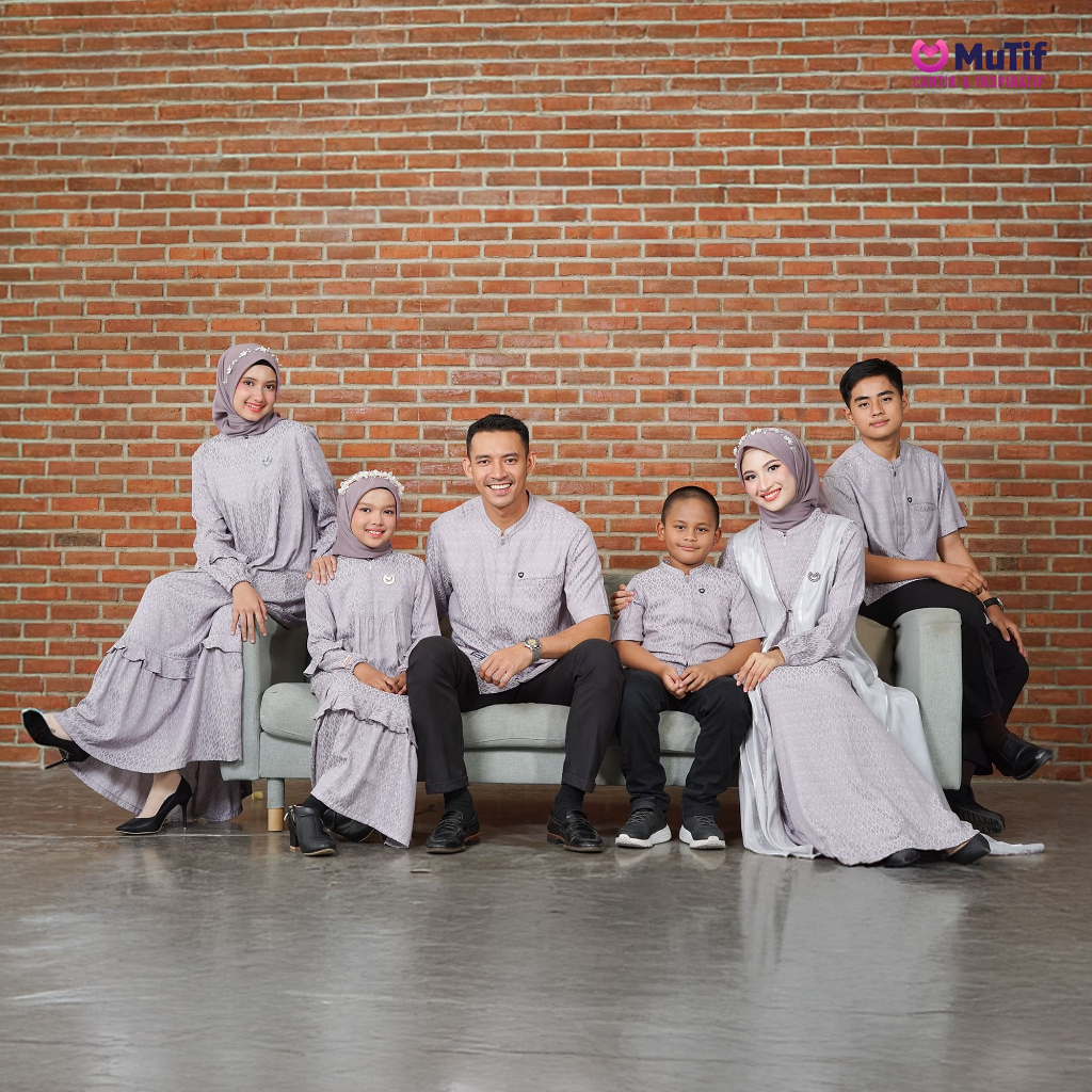 MUTIF - New Arrival - Sarimbit Keluarga Maznia Aryan Lilac Cloud / Baju couple keluarga / Sarimbit K