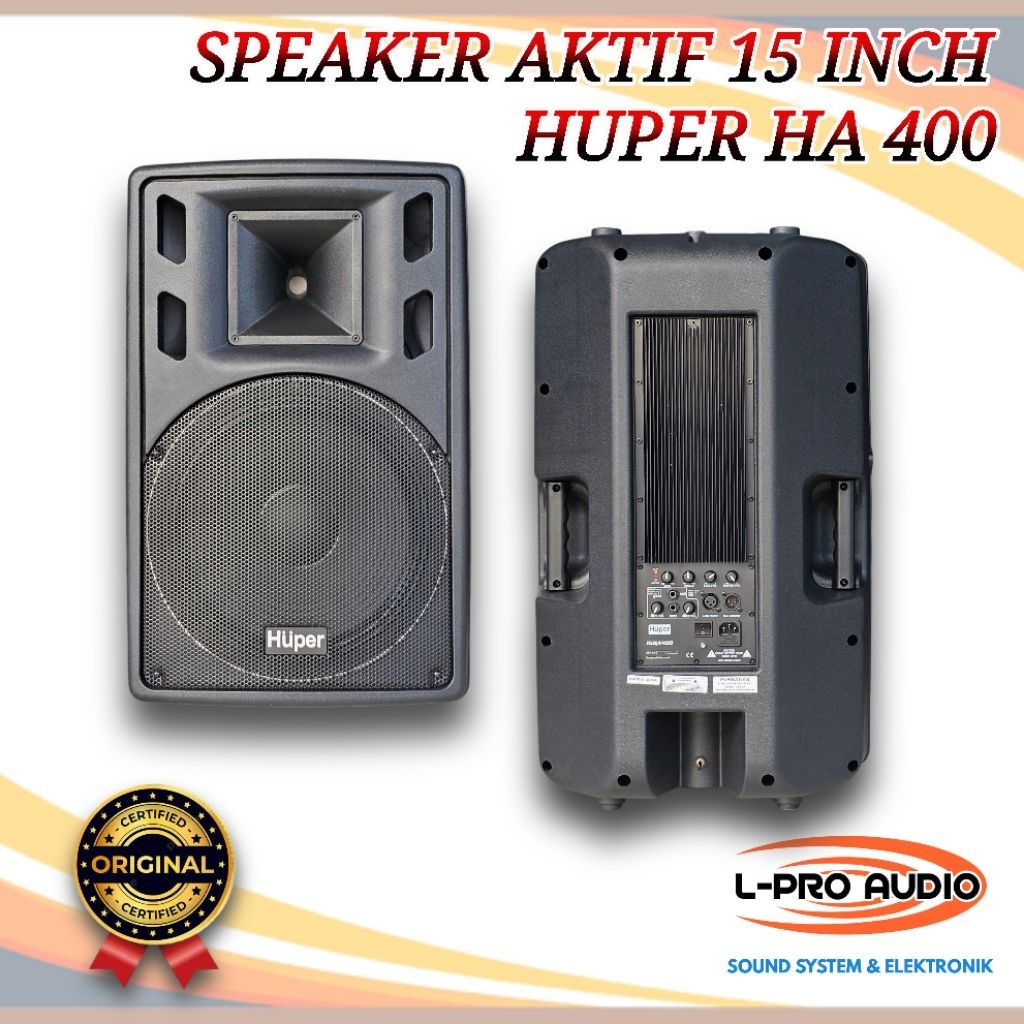 Speaker aktif HUPER HA400 speaker monitor 15in HUPER HA 400  Original