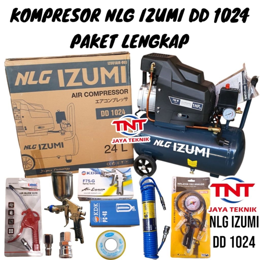 NLG IZUMI DD 1024 MESIN KOMPRESOR ANGIN 1HP NLG IZUMI DD1024 / COMPRESSOR NLG IZUMI DD 1024