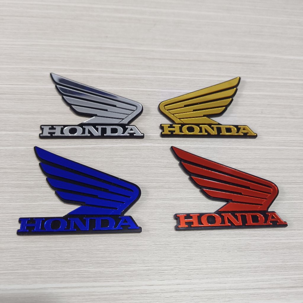 EMBLEM HONDA WING HONDA SAYAP STIKER AKRILIK MIRROR HONDA SAYAP