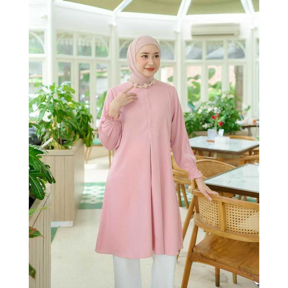 Deatextile Pretty jasmine 0,5 meter Kain polos premium// blouse tunik dress