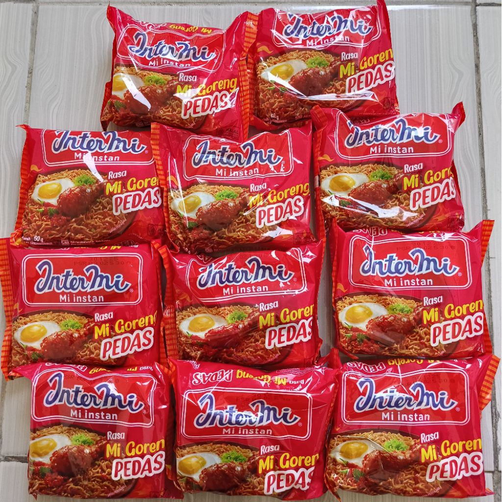 

10 pcs Intermi goreng ekstra pedas @60 gram murah