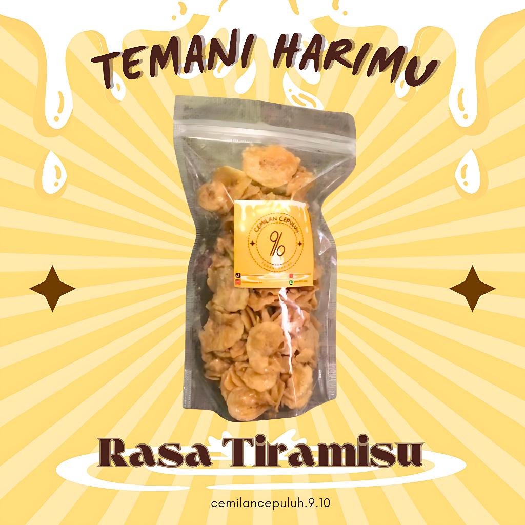 

KERIPIK PISANG TIRAMISU LUMER VIRAL / BANANA CHIPS TIRAMISU MELTED / CEMILANCEPULUH.9.10