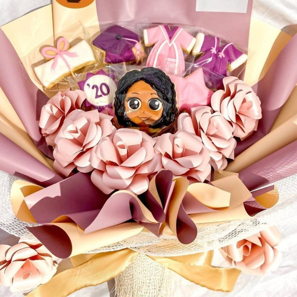 

cookies hias bouquet buket icing kukis cake bunga graduation 2