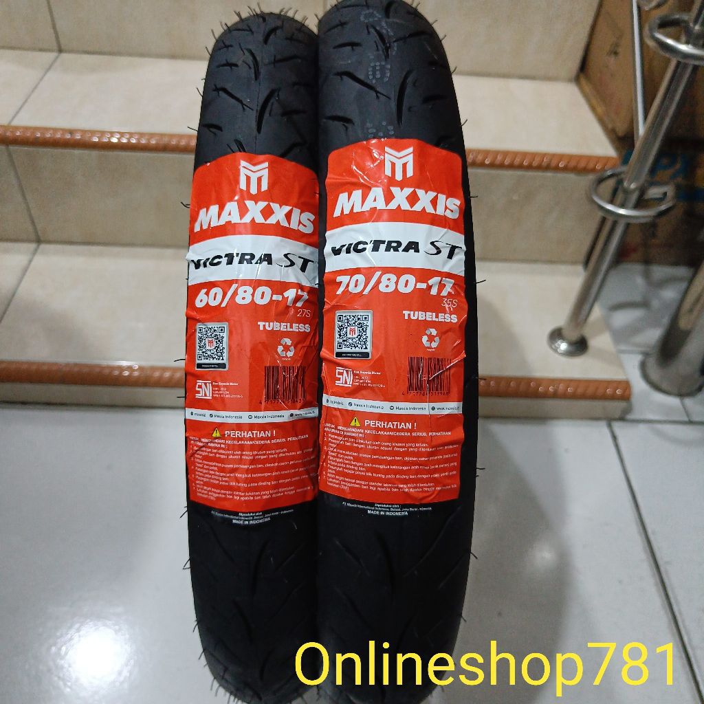 BAN LUAR TUBELESS 60/80-17 & 70/80-17 MAXXIS VICTRA