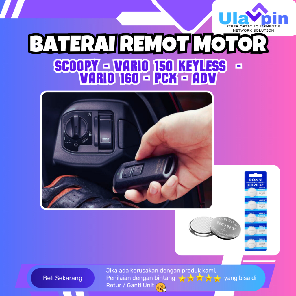 Baterai Remote ADV 150 160 VARIO 150 160 Batre Remote Kayless PCX 150 160 NEW VARIO 125 SCOOPY Remot