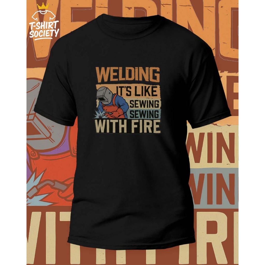 Kaos Welder | Kaos Tukang Las | Kaos Welder Cotton Combed 24s | Kaos Hitam Welder / Tukang Las | Wel