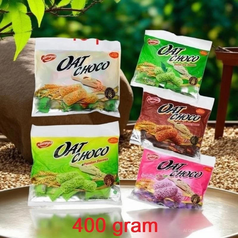 

OAT CHOCO Varian Original 400gr naraya Oat choco Coklat Oat choco Vanila Oatchoco Green Tea pandan ubi sweet potato 400gr