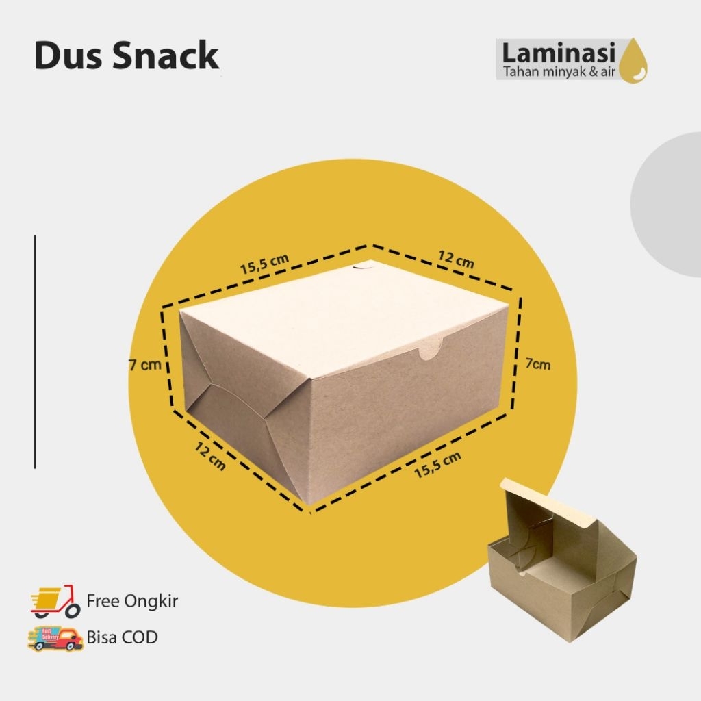 Dus Snack|Snack Box|Isi 25pcs|Laminasi