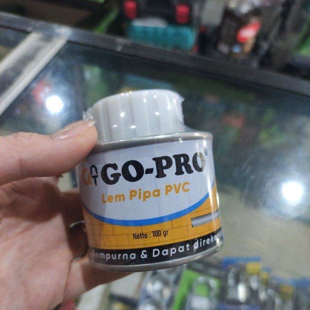 

lem pralon kaleng pvcplas super 100g/ lem pipa pvcplas super 100g .bie bie teknik