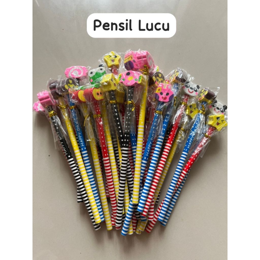 

Pensil Lucu Karakter Kartun satu set Pensil & Penghapus