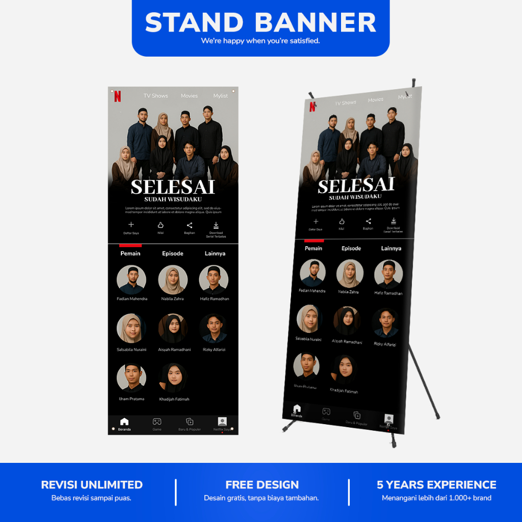 Standing Banner Custom | Stand Banner | XY Banner | Banner Wisuda | Banner Event | Banner Berdiri