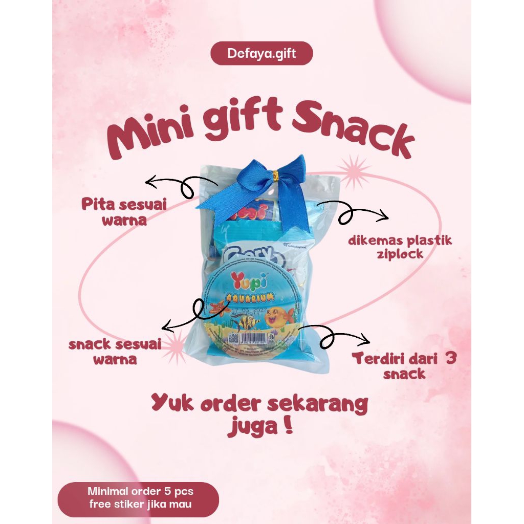 

Mini Gift Snack tema Biru