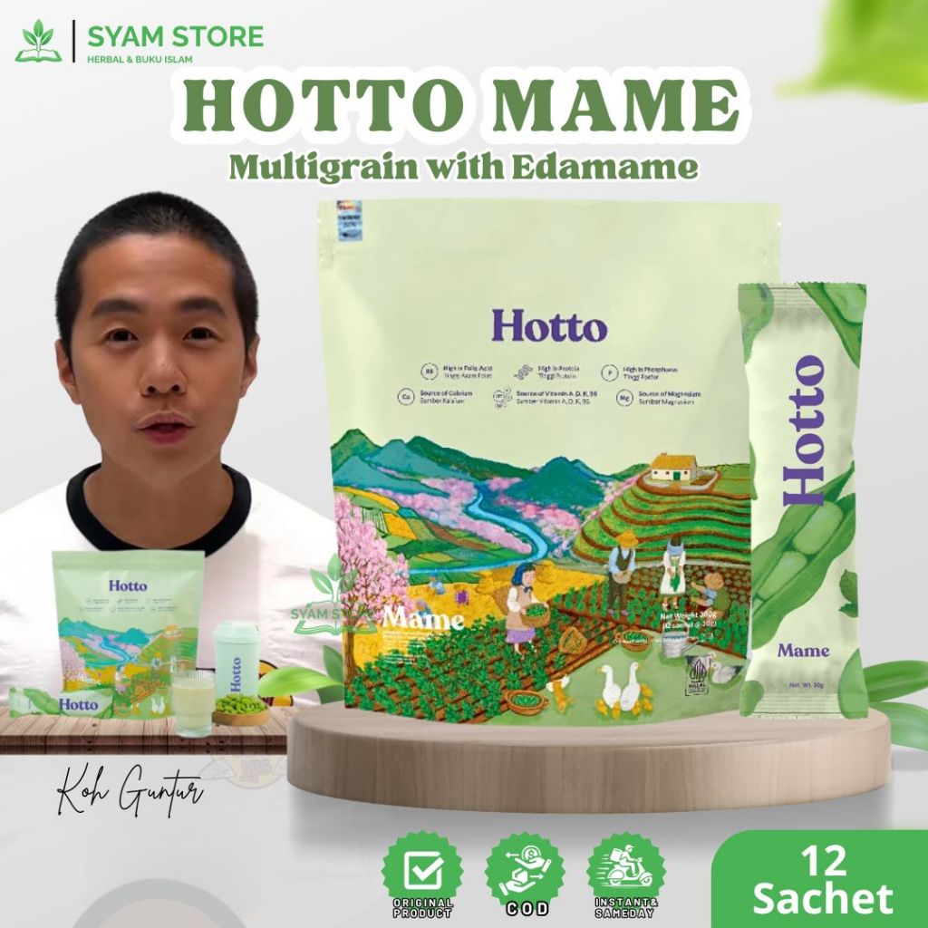 

Hotto Mame 1 Pouch Multigrain Superfood Tinggi Protein (12 Sachet)