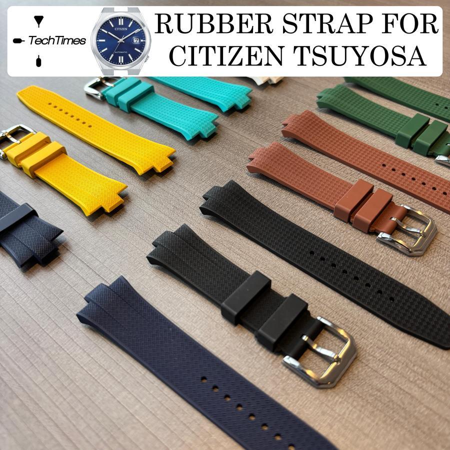Rubber Strap for Citizen Tsuyosa Strap Jam Tangan FKM Rubber Citizen Tsuyosa Waffle