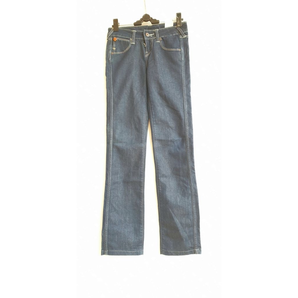 Celana Jeans Merek Evisu x Puma Wanita Perempuan Remaja ABG Denim Biru Navy Like New Anak Tanggung K