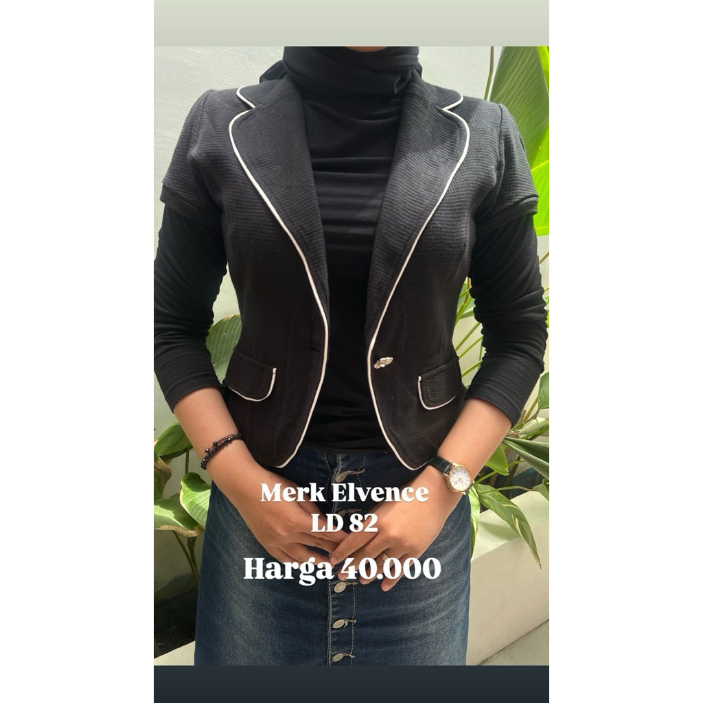 blazer hitam elvence