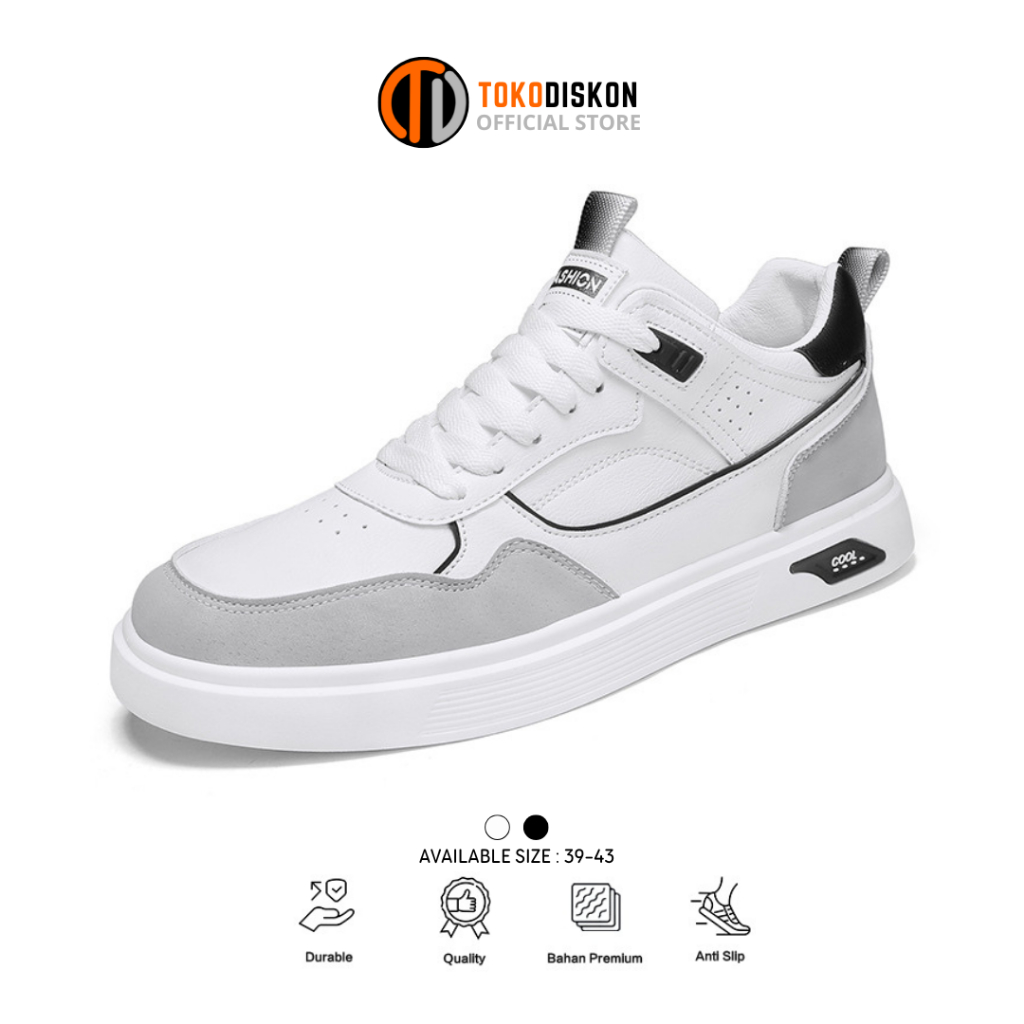 𝗧𝗢𝗞𝗢𝗗𝗜𝗦𝗞𝗢𝗡 Sepatu Sneakers pria Simple Casual new model Shoes high performance col