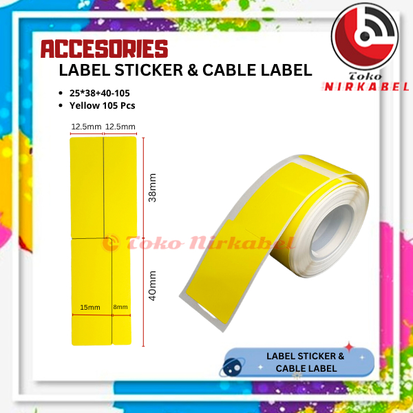 Stiker Label Kabel Jaringan/LAN/Fiber Optic/Listrik Anti Air Cable Label Sticker
