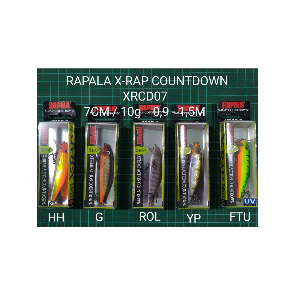 LURE / UMPAN RAPALA X-RAP COUNTDOWN/ XRCD-7, 7cm / 10g, 0,9 - 1,5m
