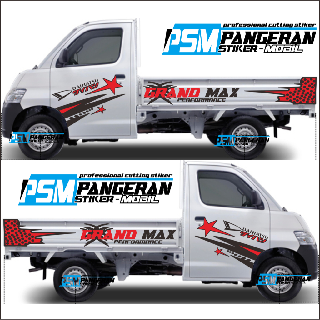 Stiker Cutting Mobil PickUp COLT T120SS Stiker List Body grand max JetPick-Up Stiker Mobil grand max