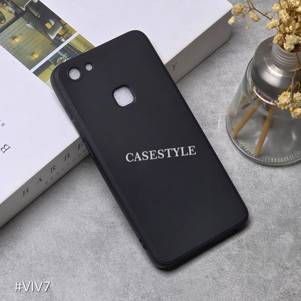 Case Vivo V7 Vivo V5 Vivo V9 Softcase Candy Macaron Square Black Polos Case Vivo V7 Vivo V5 Vivo V9 