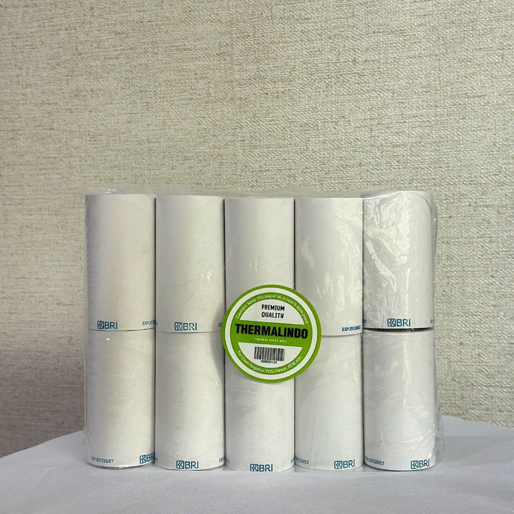 

Kertas Thermal Roll Cetak Logo BRI 57 x 30 mm coreless