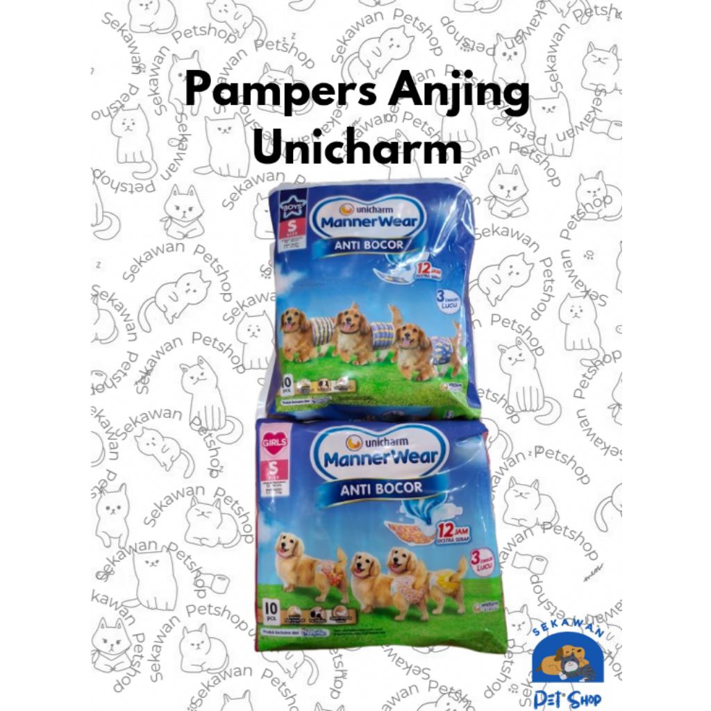 Popok Unicharm Pet Diaper Anjing Betina / Jantan