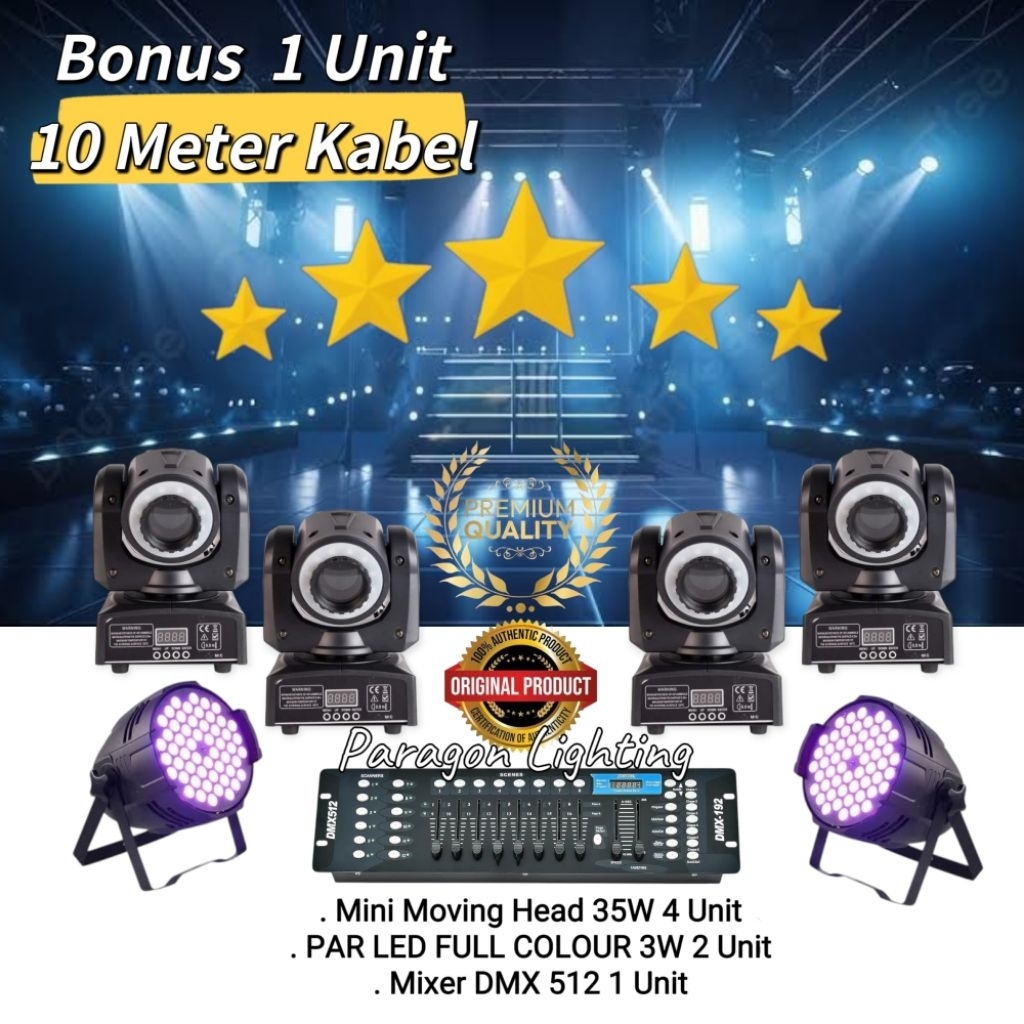 Paket Lampu Lighting Moving Head Full Colour