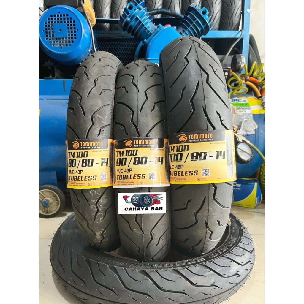 ban matic tubeless tomimoto tm100 80/80-14 90/80-14 100/80-14 ban motor  ring 14 ban 80/80-14 ban me