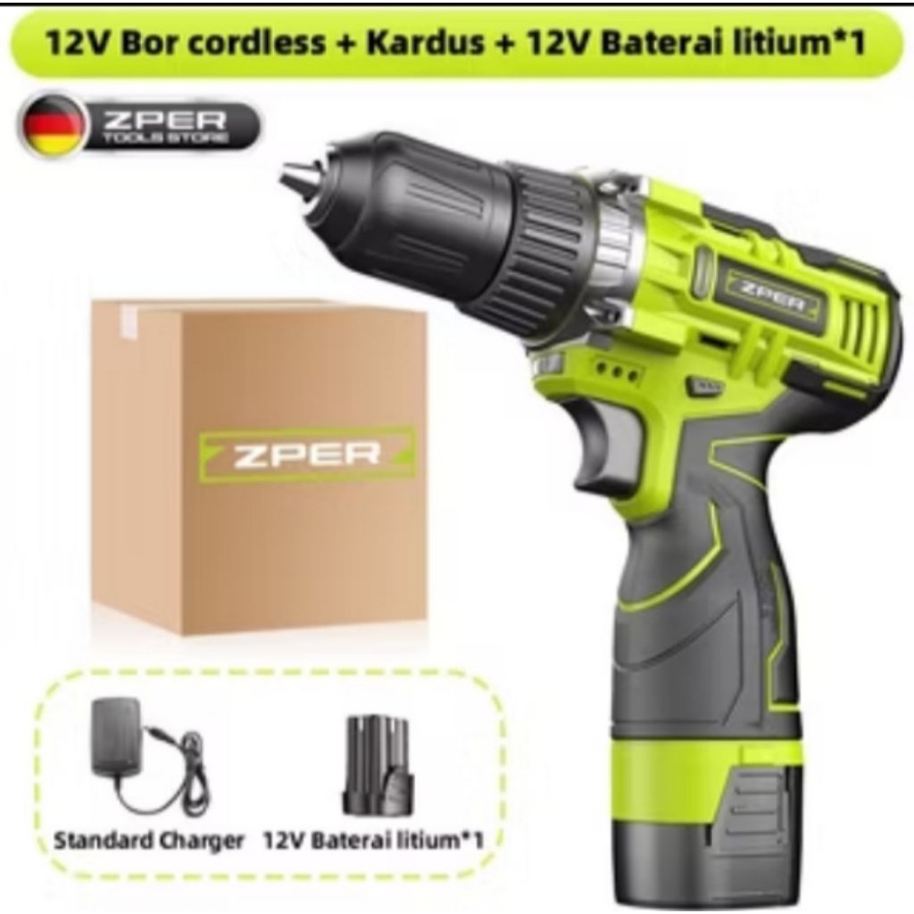 ZPER Mesin Boor Listrik/Boor Batrai Cordless Cass tangan murah berkualitas/Bor tanpa Kabel