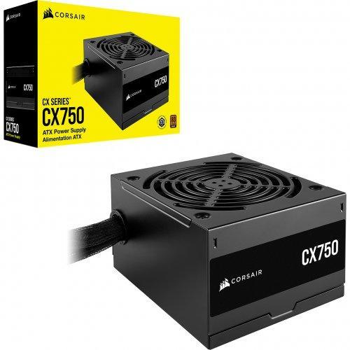 PSU CORSAIR CX750 750 Watt 62 Ampere 80 PLUS Bronze ATX Power Supply