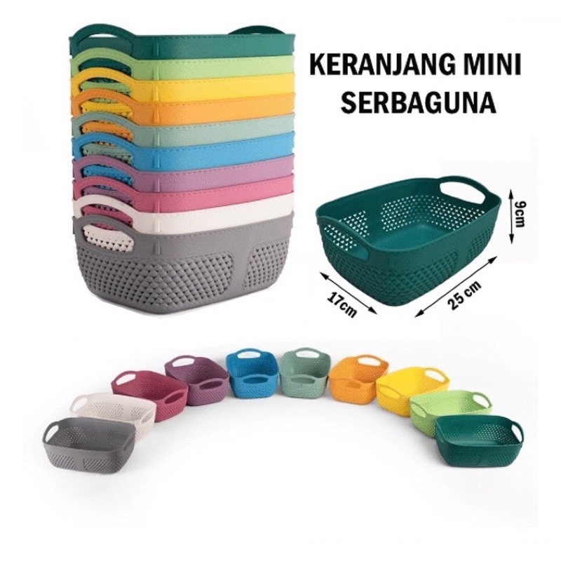 Keranjang Plastik Model kotak / Wadah Plastik Serbaguna / Keranjang Plastik Serbaguna