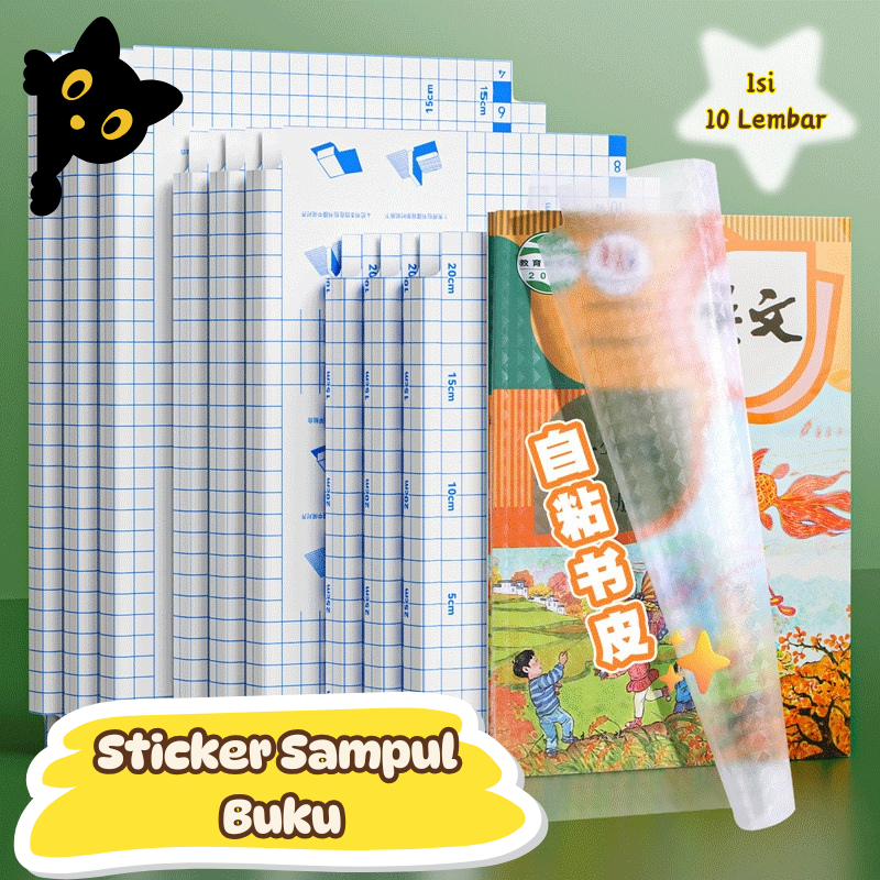 

Sampul Buku Waterproof Bening Stiker Sampul Buku Sekolah Novel Tahan Air