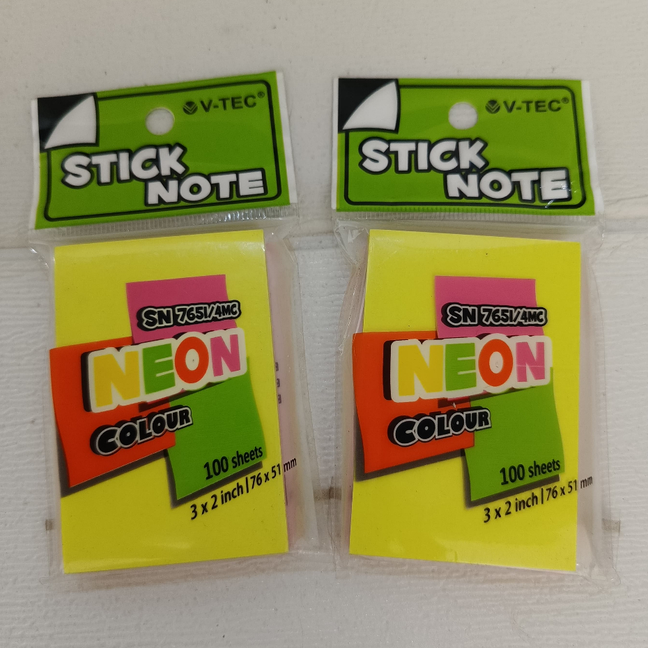 

Pembatas Sticky Note V-tec Tanggung Ukuran 76 mm x 51 mm TUMPUK