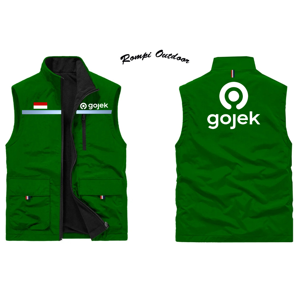 Rompi Bodyvest Ojol Gojek | Jaket Gojek | Rompi Gojek | Rompi Pria | Rompi Motor | Rompi Outdoor Goj